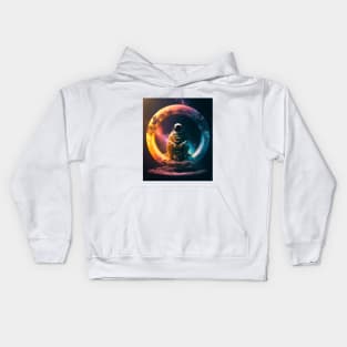 Meditating Space man Kids Hoodie